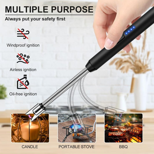 Rechargeable Electric Arc Flexible Lighter – Windproof USB Lighter