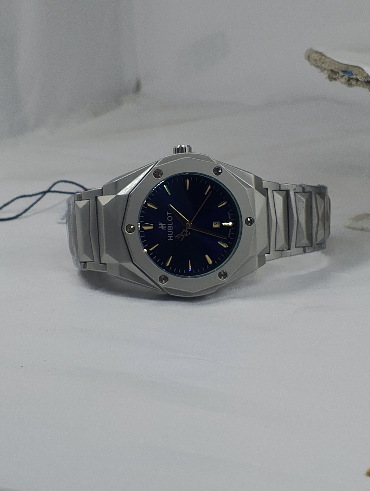Luxury Stainless Steel HUBLOT Men's Analog Watch – Blue Dial | Premium Business & Casual Wristwatch
