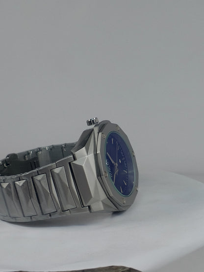 Luxury Stainless Steel HUBLOT Men's Analog Watch – Blue Dial | Premium Business & Casual Wristwatch