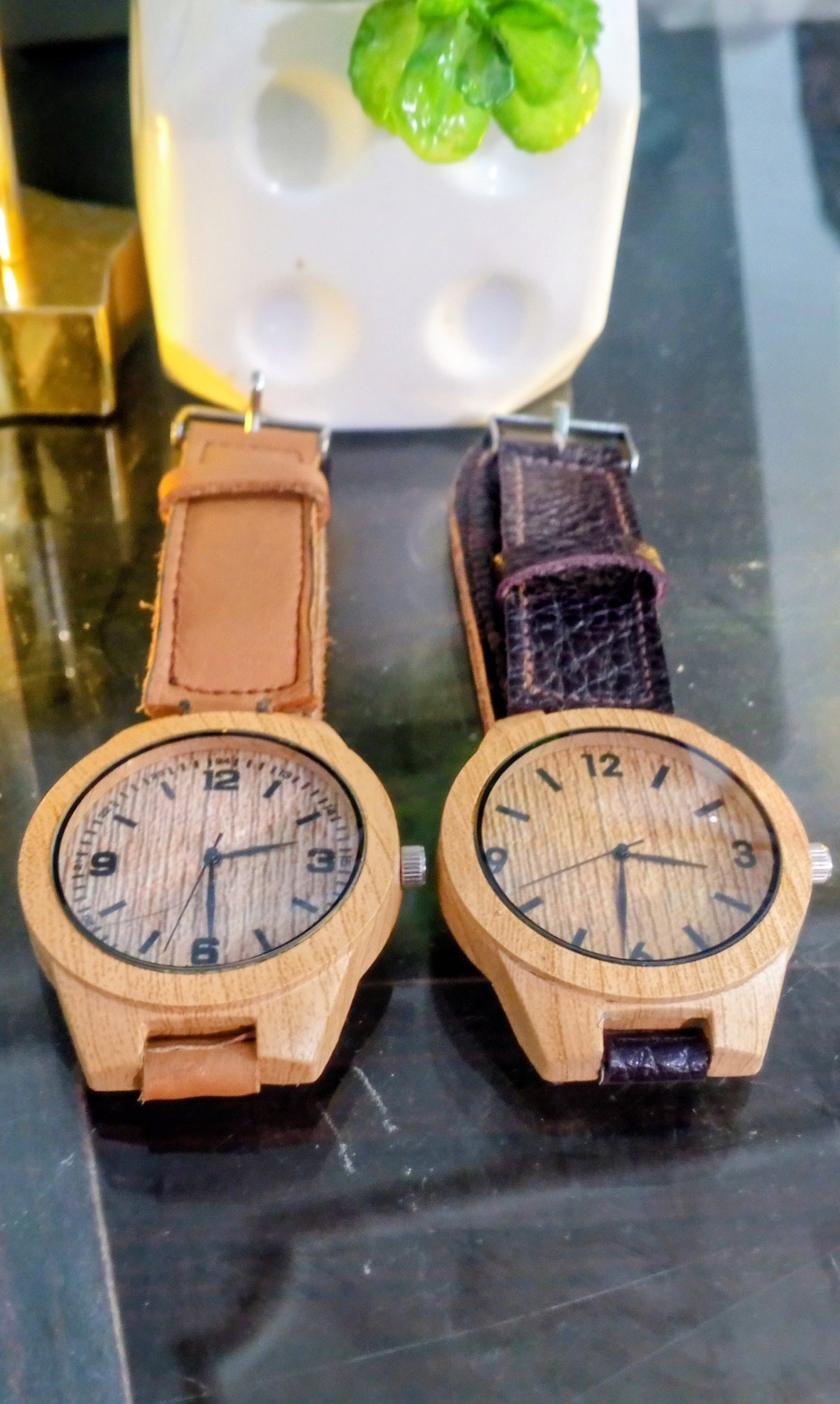 Premium Wooden Watch for Men – Stylish Natural Wood Dial with Genuine Leather Strap