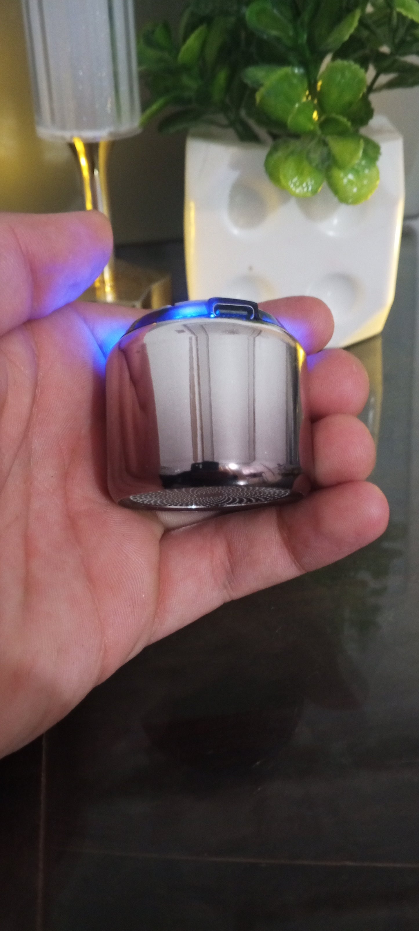 Mini Wireless Bluetooth Speaker with LED Lights – Portable TWS Metal Speaker with USB Charging