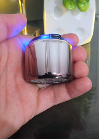 Mini Wireless Bluetooth Speaker with LED Lights – Portable TWS Metal Speaker with USB Charging