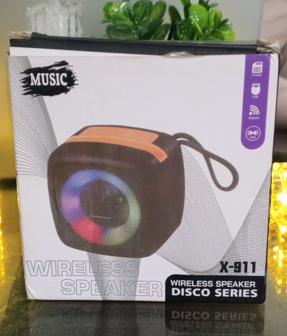 X-911 Wireless Bluetooth Speaker – Portable Disco Speaker with RGB LED Lights, TWS & USB