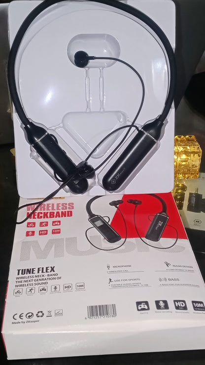 ZK Super ZNB-078 Bluetooth Sports Headset – Wireless Neckband Earphones with Powerful Bass