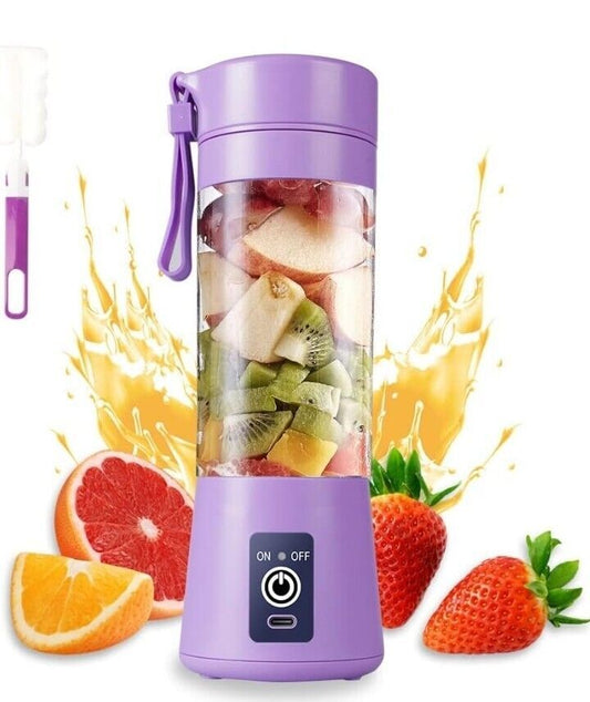 Portable USB Rechargeable Blender Bottle – Mini Personal Juicer & Smoothie Maker (380ml)