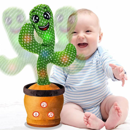 Dancing & Talking Cactus Toy for Kids – Musical Plush Cactus with Voice Recording, Singing, LED Lights & Interactive Educational Toy