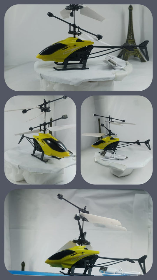 USB Rechargeable Remote Control Flying Helicopter Toy – LED Light Indoor RC Helicopter for Kids