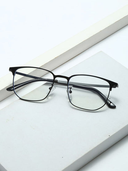 Premium Anti-Blue Light Square Eyeglasses | Fashion Metal Frame Computer Glasses for Men & Women