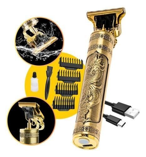 Professional USB Rechargeable T9 Hair Trimmer – Cordless Zero-Gap Beard & Hair Clipper with T-Blade, Type-C Fast Charging & Guide Combs