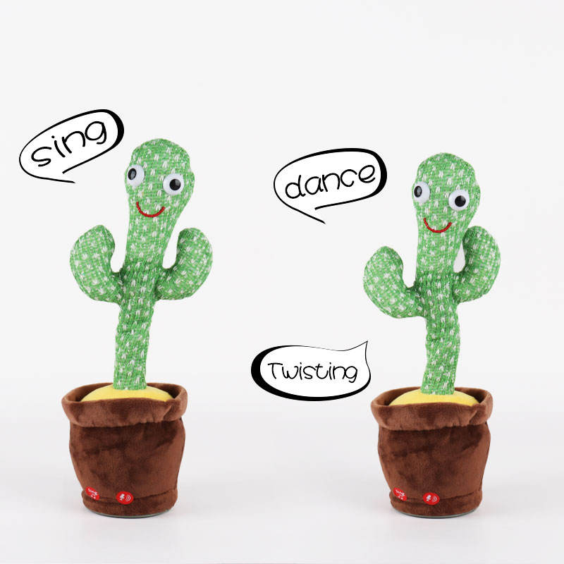 Dancing & Talking Cactus Toy for Kids – Musical Plush Cactus with Voice Recording, Singing, LED Lights & Interactive Educational Toy