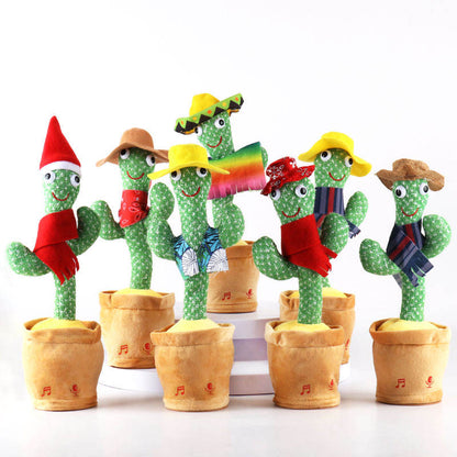 Dancing & Talking Cactus Toy for Kids – Musical Plush Cactus with Voice Recording, Singing, LED Lights & Interactive Educational Toy
