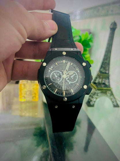 Luxury Black Chronograph Men's Watch – Premium Sporty Design